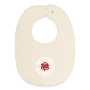 Antifaschistische Bonusaktion – D'n'D Antifa Tee - Baby Organic Lätzchen - Natur - Vorne