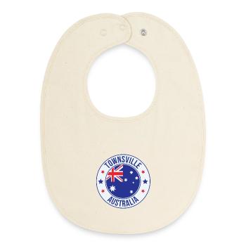 Townsville Australien-Wappen - Baby Organic Lätzchen - Natur - Vorne