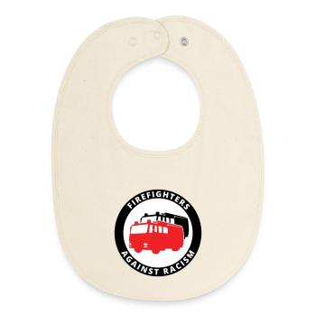 Firefighters Against Racism Symbol - Baby Organic Lätzchen - Natur - Vorne