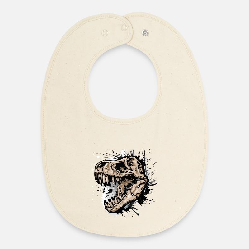 Trex / T-Rex Dinosaurier  - Baby Organic Lätzchen - Natur