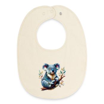 Koala - Baby Organic Bib - soft Ecru - Front