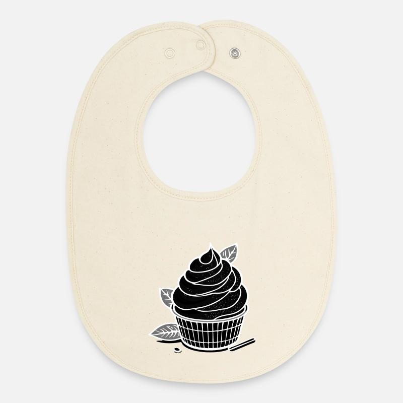 Crème glacée au matcha - Bavoir bébé bio - écru doux