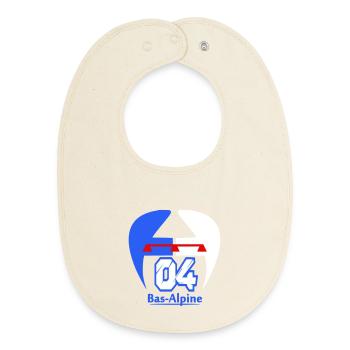 Bas-Alpine 04 logo - Baby Organic Bib - soft Ecru - Front