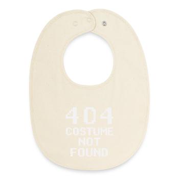 404 Costume Not Found - Baby Organic Bib - soft Ecru - Front