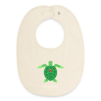 Mode hors ligne Tortue - Bavoir bébé bio - écru doux - Devant