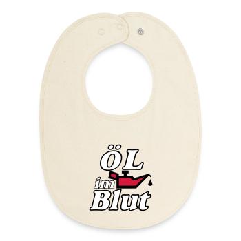 Auto Tuning Schrauber Kult Shirt, Öl im Blut (25) - Baby Organic Lätzchen - Natur - Vorne