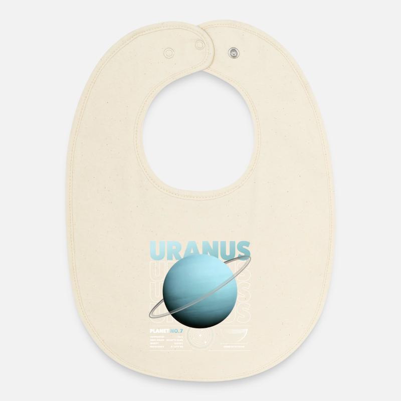 Détails d’Uranus - Bavoir bébé bio - écru doux