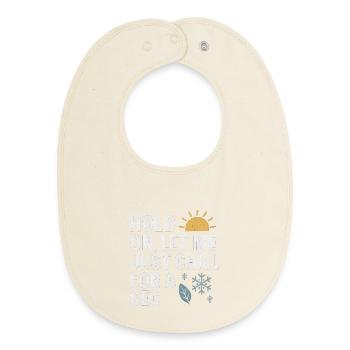 Warte Lass Mich Eine Sekunde Chillen, Lustiger Spruch - Baby Organic Lätzchen - Natur - Vorne