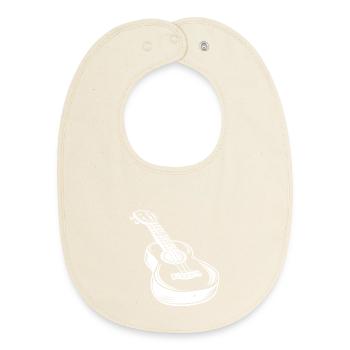 Ukulele Skizze - Baby Organic Lätzchen - Natur - Vorne