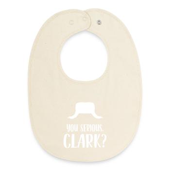 You Serious Clark - Baby Organic Bib - soft Ecru - Front