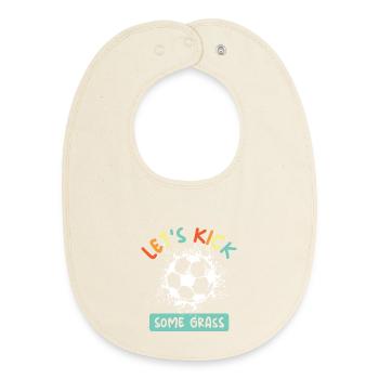 Fußball Team EM lustige Sprüche bunte Farben icon - Baby Organic Lätzchen - Natur - Vorne