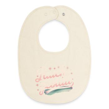 Leek Shape - Deutsche Gym Memes - Baby Organic Bib - soft Ecru - Front