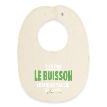 You're not the best trimmed bush – expression - Baby Organic Bib - soft Ecru - Front