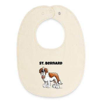Saint Bernard - Baby Organic Bib - soft Ecru - Front