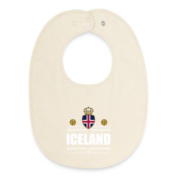 ISLANDE - Bavoir bébé bio - écru doux - Devant