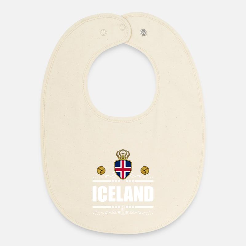 ISLANDE - Bavoir bébé bio - écru doux