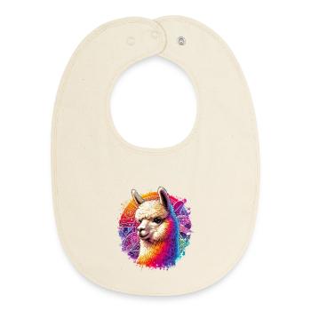 Alpaca - Baby Organic Bib - soft Ecru - Front