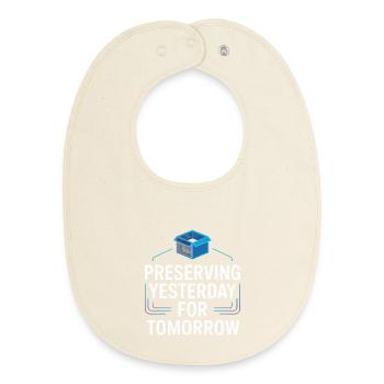 Preserving Yesterday for Tomorrow - Baby Organic Bib - soft Ecru - Front