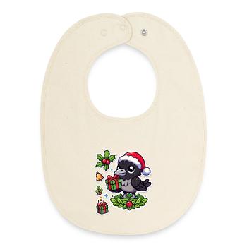 Festive Crow Fester - Baby Organic Lätzchen - Natur - Vorne