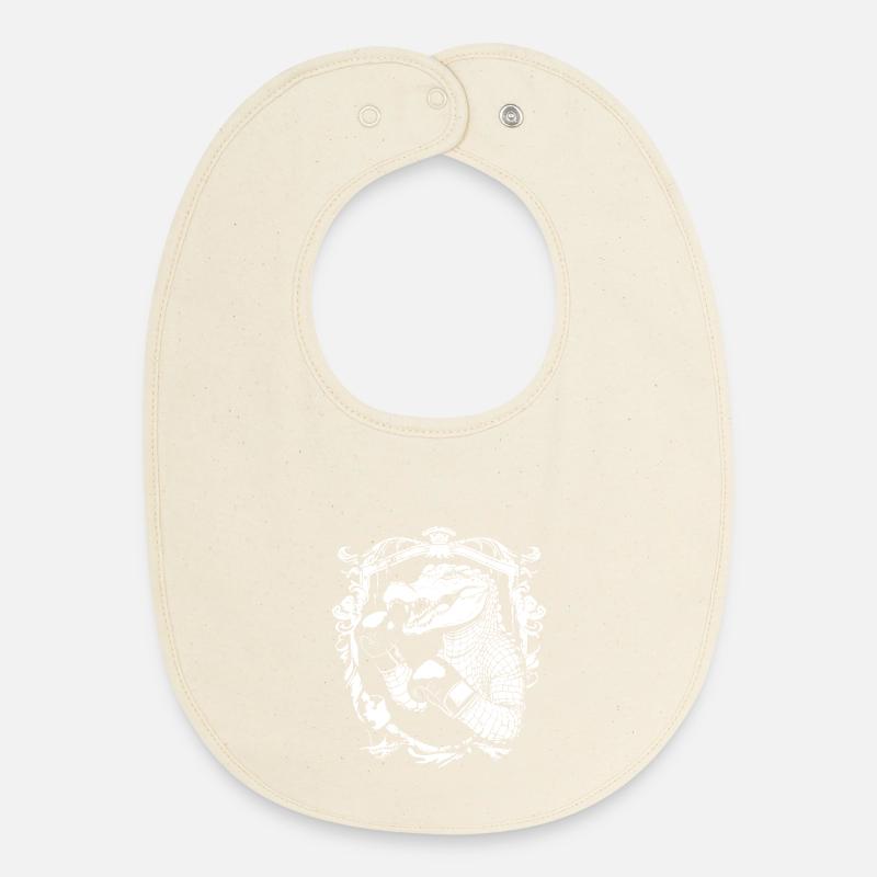 Boxe Alligator MMA - Bavoir bébé bio - écru doux
