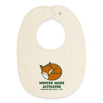 Winterfuchs aktiviert - Baby Organic Lätzchen - Natur - Vorne