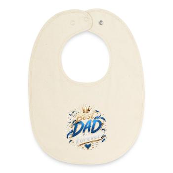 Bestes Papa Forever Kronen-Design - Baby Organic Lätzchen - Natur - Vorne