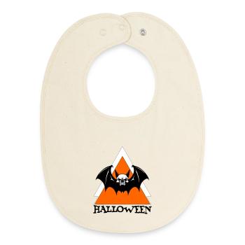 Halloween - Bavoir bébé bio - écru doux - Devant