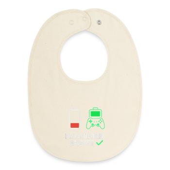 Gaming Motivation Design for Fans - Baby Organic Bib - soft Ecru - Front