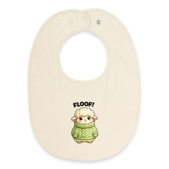 Kuscheliges Schäfchen Pullover Design - Baby Organic Lätzchen - Natur - Vorne
