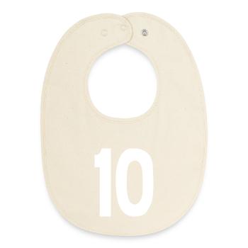 10 - Baby Organic Bib - soft Ecru - Front