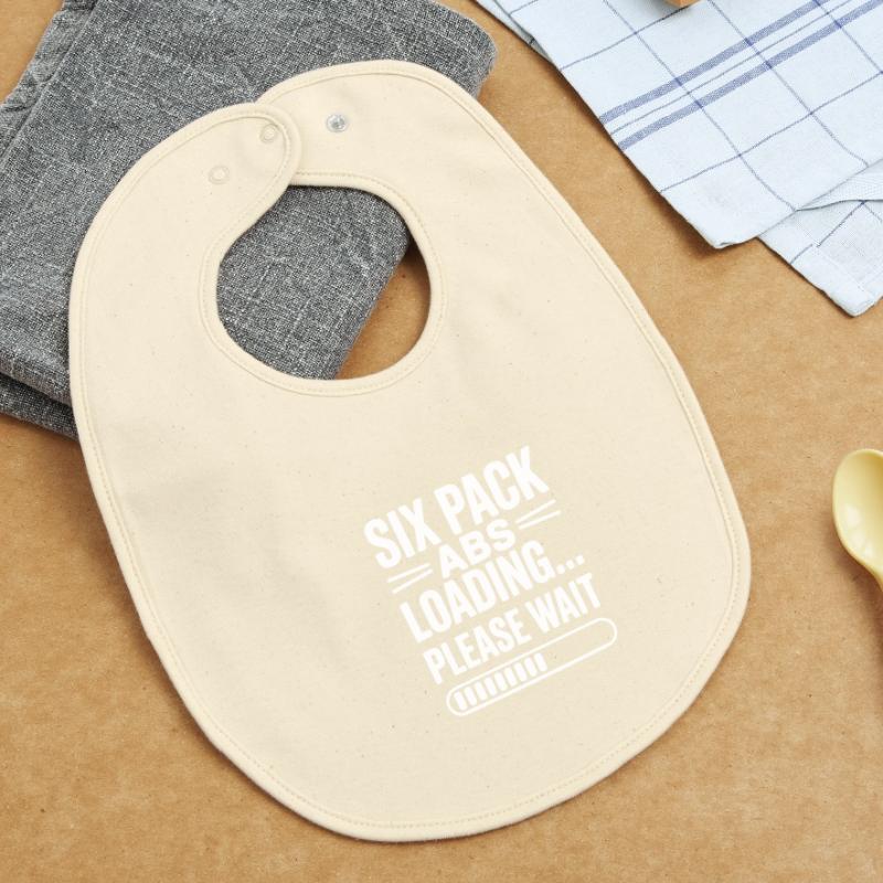 Six Pack Abs Loading... Please Wait Baby Organic Bib