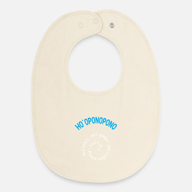 Ho oponopono - Bavoir bébé bio - écru doux