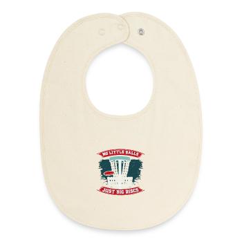 Disc Golf - Bavoir bébé bio - écru doux - Devant