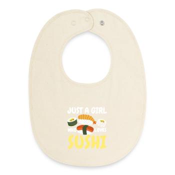 Sushi Japanisch Kawaii Sushi-Liebhaber - Baby Organic Lätzchen - Natur - Vorne