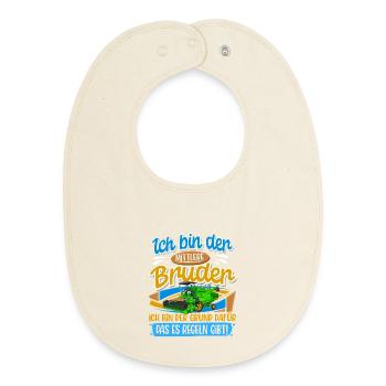 Mähdrescher Mittlerer Bruder - Baby Organic Lätzchen - Natur - Vorne
