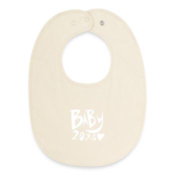Baby 2023 - Birth Pregnant - Baby Organic Bib - soft Ecru - Front