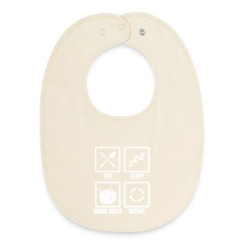 Trommler Zeitplan - Baby Organic Lätzchen - Natur - Vorne