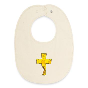 Croix Symbole Christianisme Jésus Église Religion - Bavoir bébé bio - écru doux - Devant