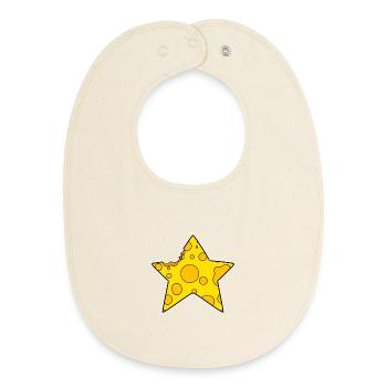 Étoile du fromage - Bavoir bébé bio - écru doux - Devant