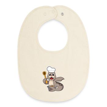 Cuisinier Sceller Cuisson Cuisson Cuisson - Bavoir bébé bio - écru doux - Devant