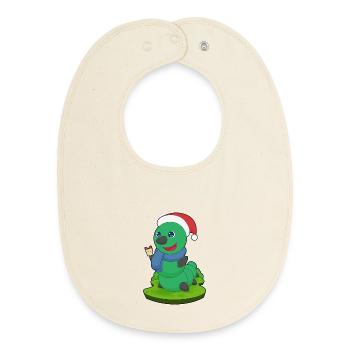 Forfait de Noël Caterpillar - Bavoir bébé bio - écru doux - Devant