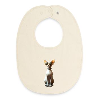 Sphynx Katze Sphynxkatze Canadian Cat Süße Sphinx - Baby Organic Lätzchen - Natur - Vorne
