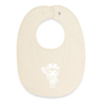 Lacrosse Junge - Baby Organic Lätzchen - Natur - Vorne