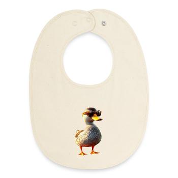 Ente Stockente Entenküken Duck Entlein Erpel Enten - Baby Organic Lätzchen - Natur - Vorne