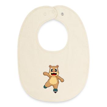 Bär Patins à roues alignées - Bavoir bébé bio - écru doux - Devant