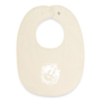Lustige Ukulele - Baby Organic Lätzchen - Natur - Vorne