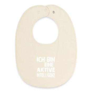 L’IA dit que je suis une intelligence active - Bavoir bébé bio - écru doux - Devant