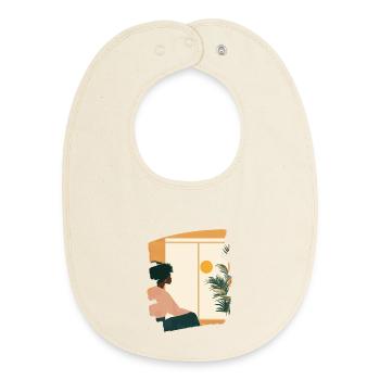 Relax Meditation Selfcare Me-Time - Baby Organic Lätzchen - Natur - Vorne