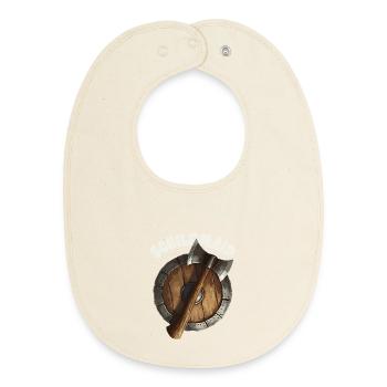 Schildmaid Wikinger Odin, Thor Asgard Schild - Baby Organic Lätzchen - Natur - Vorne