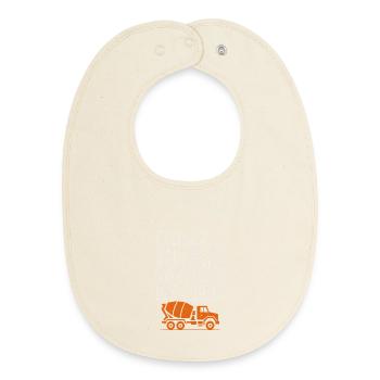 Road Construction Team Asphalt Concrete Team - Baby Organic Bib - soft Ecru - Front